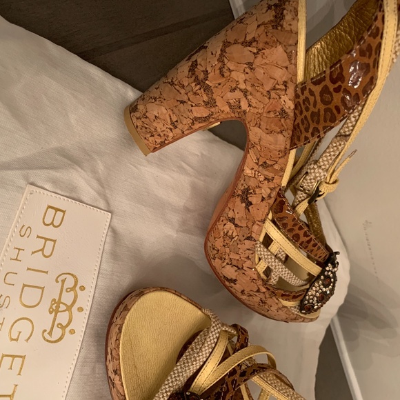 Bridget Shuster Leather Sandalswith Ladybug Bling Size 8 - Picture 2 of 7